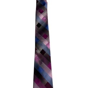 Van Heusen Purple and Blue Checkered Tie